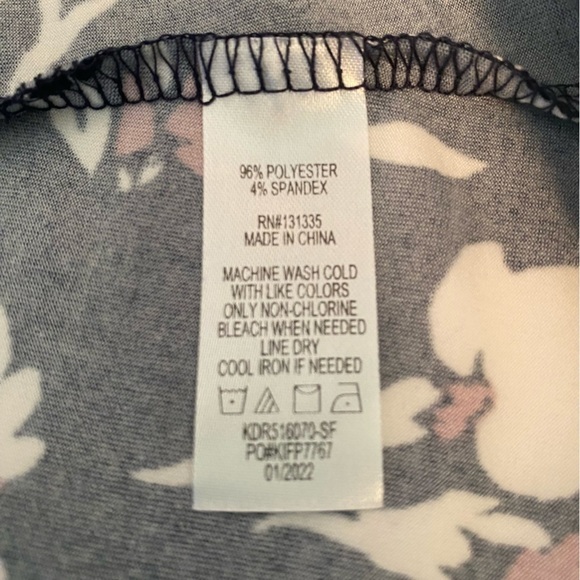 Nine Britton Navy Blue And Floral Angie Maternity Knit Midi Dress Size XL - Picture 10 of 11